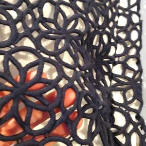 Embroidered/crocheted overlay skirt